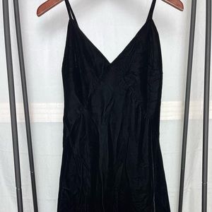 Black velvet midi dress size 12